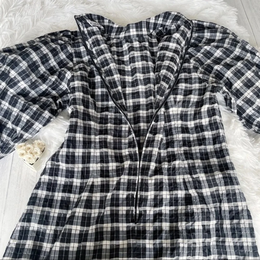GANNI Houndstooth Black & White Cute Checkered Dress - Picture 7 of 16